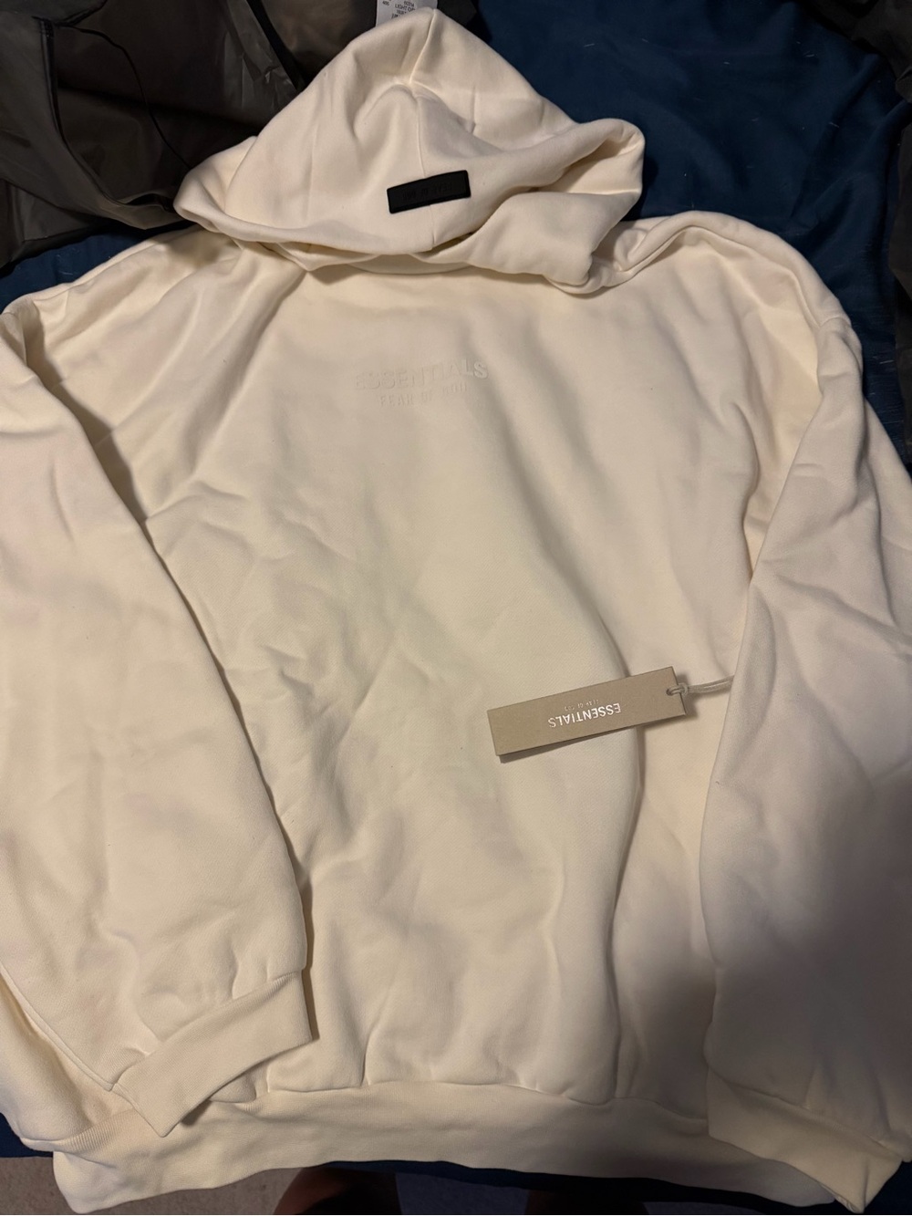 Fear of God Men’s Cream Crewneck Hoodie